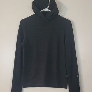 Womens KUHL Cotton Poly Spandex Hoodie Size XS Black Lightweight Stash Pocket